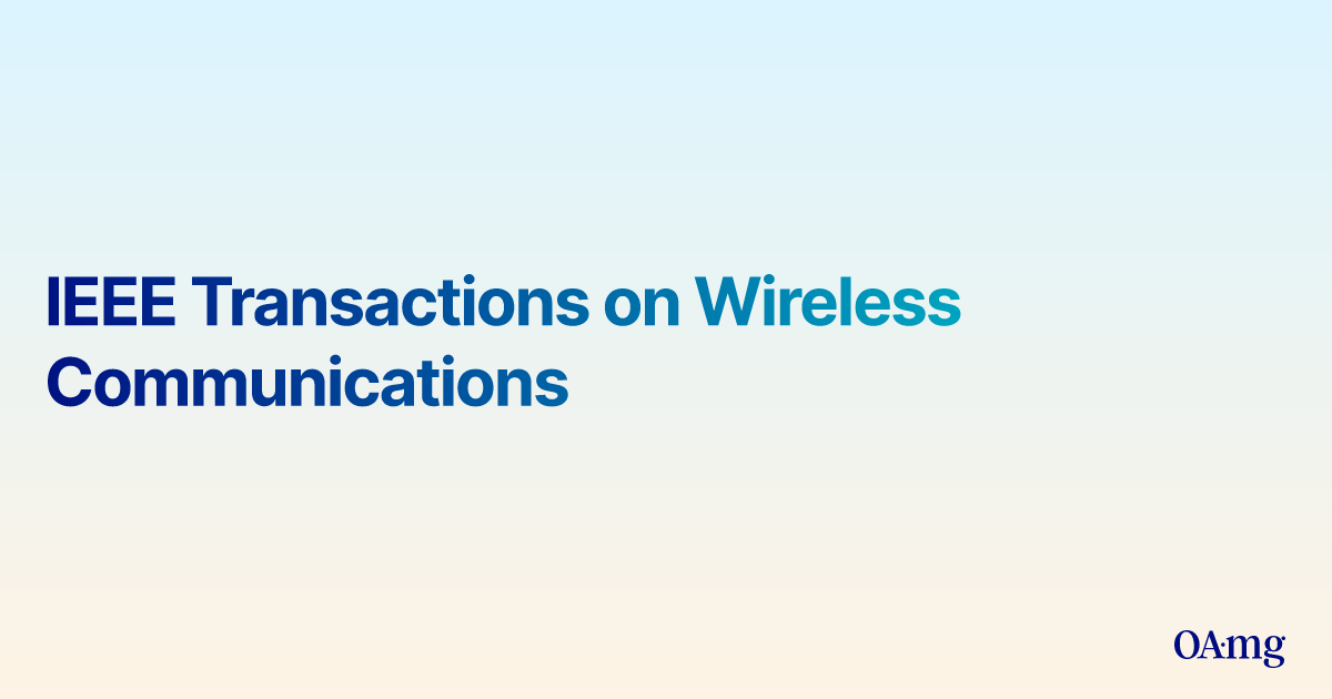 Ieee transactions on wireless communications discount