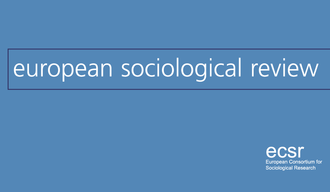 New article, co-authored by Tamás Keller in European Sociological Review