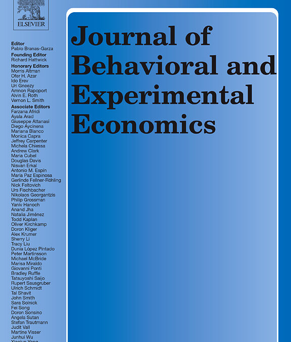New journal article, co-authored by Tamás Keller in the Journal of Behavioral and Experimental Economics