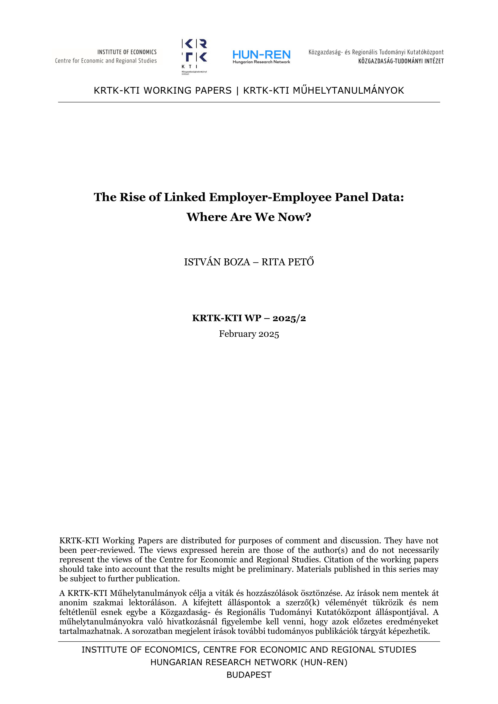 The Rise of Linked Employer-Employee Panel Data: Where Are We Now?